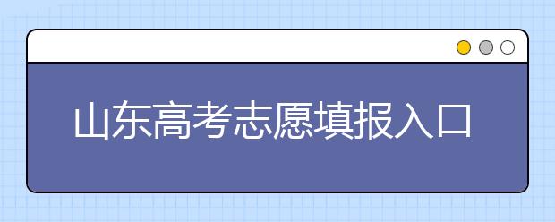 山東高考志愿填報(bào)入口-新高考山東96個(gè)志愿該如何填報(bào)