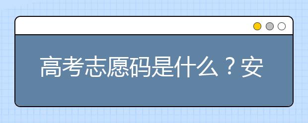 高考志愿碼是什么？安徽省大學(xué)代碼為您整理如下！