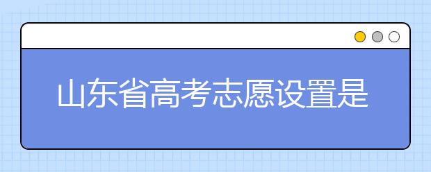 山東省高考志愿設(shè)置是什么？山東高考志愿怎么填？